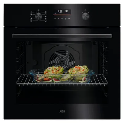 Produktbild von AEG 5000 SurroundCook / Einbaubackofen / Pyrolytische Selbstreinigung / Schwarz NBU5P40SK