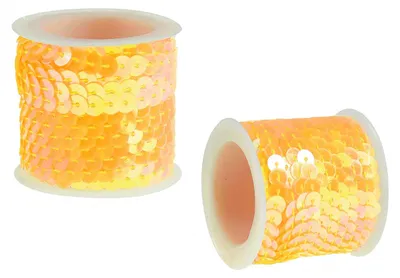 5m Paillettenband Iris Effekt 6mm gold