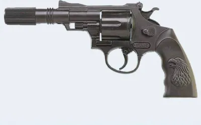 Produktbild von 12-Sch Pistole Buddy 24cm schwarz Plastik Schalldä