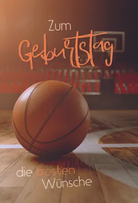 Produktbild von Geburtstag Sport Hobby Basketball Glückwunschkarte mit Umschlag