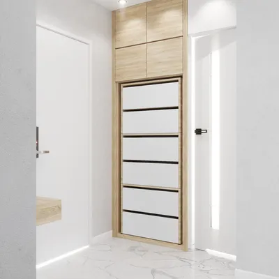 Produktbild von Schuhschrank für den Flur | Schuhregal modular | Schrank mit Platz zum Aufbewahren von Schuhen Schuhbank mit die Klappe SONOMA Weiß MATT Schuh-Kommode