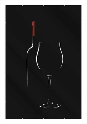 Produktbild von Wallario Wandbild Rotwein bei Nacht, Größe: 61 x 91,5 cm, Poster mit rahmenlosen Bildhalter