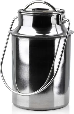 Produktbild von Orion Milchkanne Edelstahl mit Steckdeckel und Tragebügel 1,5L Transportkanne