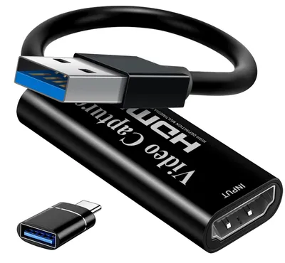 Zdjęcie produktu dla Karta przechwytywania wideo, 4K HDMI do USB, urządzenie do nagrywania wideo Full HD 1080p