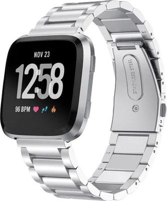 Produktbild von Strap-it Fitbit Versa / Versa 2 Gliederamband (Silber)