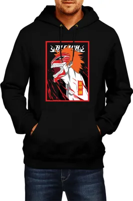 Obrázok produktu pre Pánska Mikina S Kapucňou Manga Japan Anime Comics Animation Bleach 002, Man 2XL / čierna