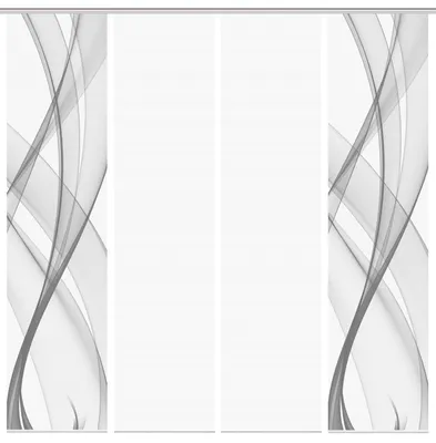 Produktbild von VISION S PACOLIA Schiebegardine, halbtransparente Bambus-Optik, 260x60 cm, grau,