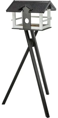 Produktbild von TRIXIE Futterhaus - schwarz/weiß - 48 × 33 × 37 cm/1,33 m