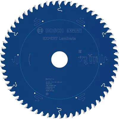 Image de Lame de scie circulaire Bosch EXPERT pour stratifié, 216 x 30 mm, Z60