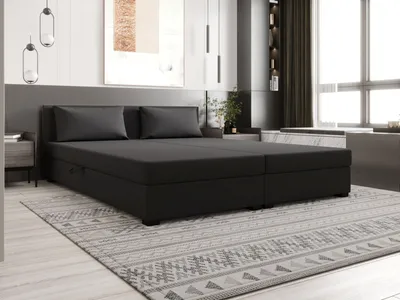Obrázek produktu pro Kontinentální manželská postel 160x200 ROSIE 13 - tmavě šedá