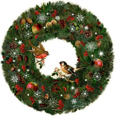 Image de Calendrier mural Couronne de sapin nostalgique