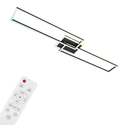 Image de Plafonnier LED BRILONER LEUCHTEN FRAME S, 40 W, 5200 lm, IP20, noir, métal-plastique, intensité lumineuse variable, 110 x 24,8 x 7,8 cm