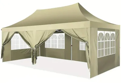 Produktbild von Festzelt - Partyzelt - Gartenpavillon - Faltzelt - Pavillon - 3,05 x 6,1 m - wasserdicht und Sonnenschutz