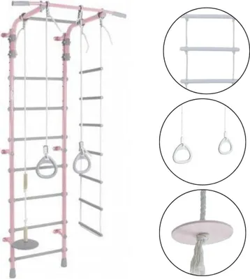 Obrázok produktu pre Nástenné gymnastické bradlá Gamma Pastel 2 - ružové, do detskej izby