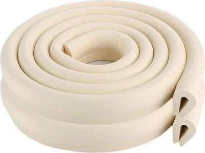 Image de (pack de 2) 2 mètres de type U table de verre Edge Guard bébé tout-petit protecteur épaissir Protictive bandes souples non toxiques, crème