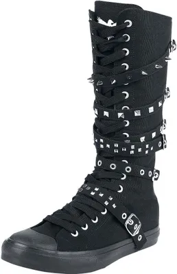 Produktbild von Black Premium by EMP Uni schwarze Sneaker mit Nieten EU43
