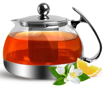 Immagine prodotto di Monzana Teiera in Vetro con Infusore Rimovibile 1,2L Acciaio Inox Resistente al Calore The Tisane