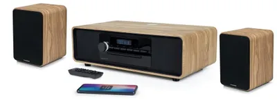 Zdjęcie produktu dla Zestaw audio Thomson MIC300IBT + WS602DUO z radiem FM CD/MP3/USB i Bluetooth