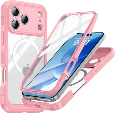 Image de INF Coque Rose 9H en Verre Trempé Antichoc pour iPhone 17 Pro Max