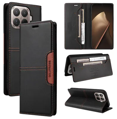 Immagine prodotto di Custodia per cellulare Xiaomi 15T Pro Custodia, portafoglio in pelle con scomparto per carte e supporto protettivo Nero