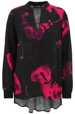 Produktbild von Bluse für Damen mit A-Linie Schnitt und Grafik-Print, gefertigt aus 100% Viskose