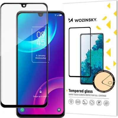 Produktbild von Wozinsky Super Hart Voll Kleben Gehärtetes Glas Für Vollbildschirm Mit Rahmen Fall Freundlich Tcl 30 Plus Schwarz