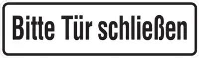 Produktbild von Dreifke® Hinweisschild, Bitte Tür schließen, 70 x 240 mm, Folie, Folie selbst...