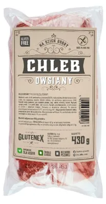 CHLEB OWSIANY KROJONY BEZGLUTENOWY 430 g - GLUTENEX