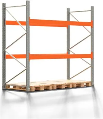 Produktbild von Palettenregal ARTUS - Grundregal mit 3 Ebenen - Fachlast 3.000 kg - 2.500 x 2.700 x 1.100 mm (HxBxT) - Schwerlastregal