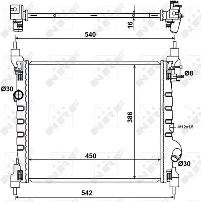 Obrázek produktu pro Chladič, chlazení motoru NRF 53195