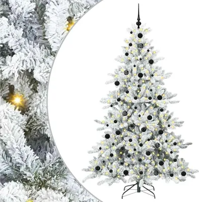 Produktbild von Künstlicher klappbarer Weihnachtsbaum Weiß 210 cm PVC und Stahl