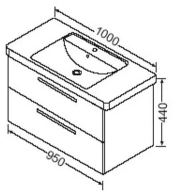 Produktbild von Burgbad Waschtischunterschrank zu V&B Subway 100cm 61161x, WUBU090
