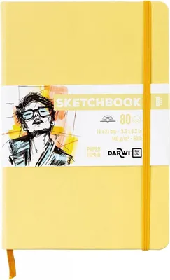 Obrázok produktu pre Darwi Dfy Skicár 80 14 x 21 cm 140 g Soft Yellow