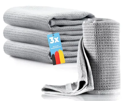 Zdjęcie produktu dla Omgoods - Zestaw 3 ściereczek z mikrofibry do suszenia, idealnych do kuchni i łazienki