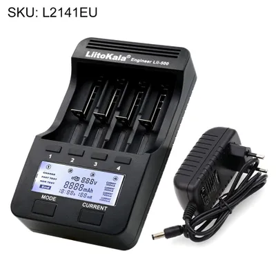 Obrázok produktu pre LiitoKala Lii-500 4 sloty Inteligentná nabíjačka batérií pre 3,7 V Li-ion a 1,2 V Ni-MH nabíjateľné batérie LCD displej