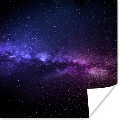 Produktbild von MuchoWow® Poster Sternenhimmel - Nacht - Weltraum 100x100 cm - Babyzimmer