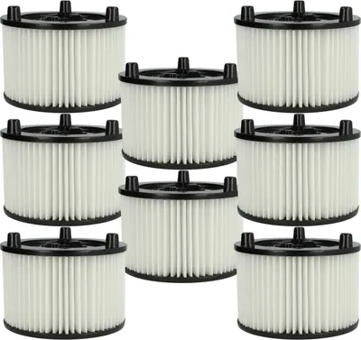 Produktbild von vhbw 8x Faltenfilter kompatibel mit Bosch AdvancedVac 20, UniversalVac 15 Staubsauger - Patronenfilter Weiß Abwaschbar