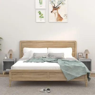 Produktbild von vidaXL Nachttische 2 Stk. Grau Sonoma 40x35x50 cm