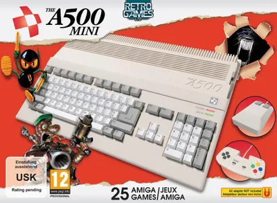 Produktbild von Retro Games THEA500 Mini, Grau, Flash, HD, 720p, Kunststoff, 31/03/2022