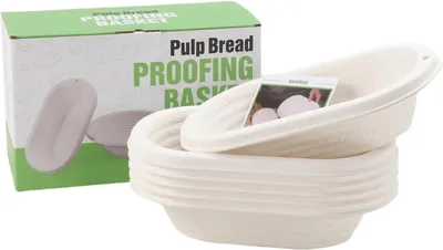 Produktbild von Banneton-Form für Brotbacken – Set mit 6 Stück – 24,5 cm – Oval