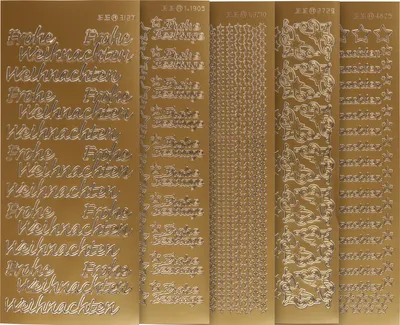 Produktbild von VBS Reliefsticker-Set "Frohe Weihnachten" Gold