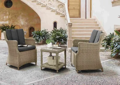 Produktbild von LUNA MERANO Set, 2 Se+ Beistelltisch, natur meliert