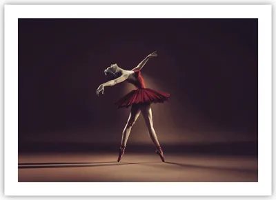Produktbild von Poster - Poster ohne Rahmen - Ballerina Rot Kleid - 70x50 cm - Wand Bild - Wanddeko - Wandbilder - Kunstposter - Wandposter - Bilder - Kunstdruck - Wanddekoration - Wandbild - P2XAA70x50-4336