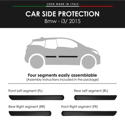 Image de Baguettes latérales pare-chocs pour Bmw i3 2015 avec autocollant double face 3M