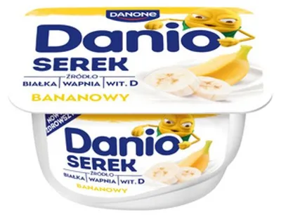 Obrázok produktu pre Danio Serek homogenizowany o smaku bananowym 130 g