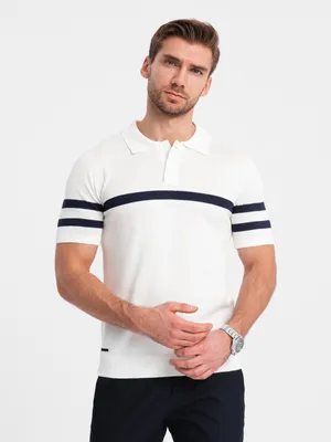 Obrázok produktu pre Ombre Clothing Pánske tričko s golierom Lonefist biela L