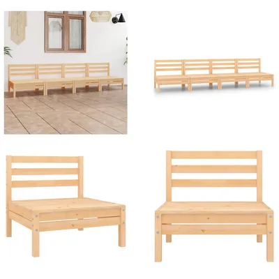 Immagine prodotto di vidaXL Set da salotto da giardino 4 pezzi in pino massiccio - Set da salotto da giardino - Set da salotto - Set da salotto