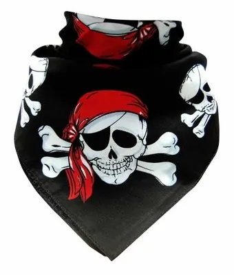 Produktbild von Bikertuch Halstuch Bandana Piratentotenköpfe, Bandana Headscarf Scarf Pirate Skulls, Bandana pañuelo bufanda Calaveras piratas