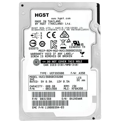 Produktbild von Western Digital Ultrastar C15K600 600GB, 600 GB, 15000 RPM, 128 MB, 2.5", SAS