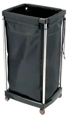 Produktbild von Handtuchkorb mit Stofftasche mobil auf Rädern für Friseur-, Kosmetik- und SPA-Salon